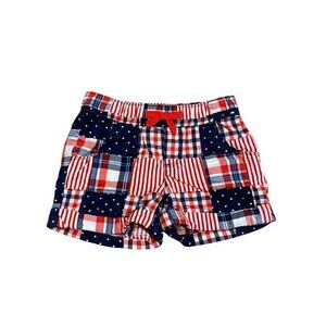 Gymboree Girl's Patchwork 4th of July Shorts - Size 4 - Excellent!